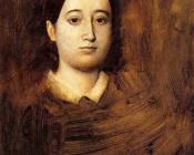 埃德加 德加 : Portrait of Therese De Gas, The Artist Sister